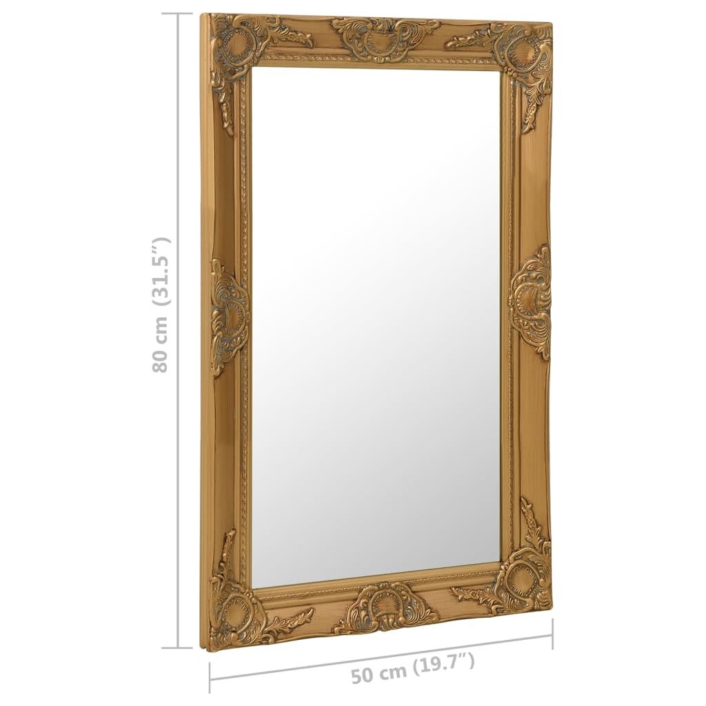 vidaXL Wandspiegel im Barock-Stil 50 x 80 cm Golden -  Produktbild 11
