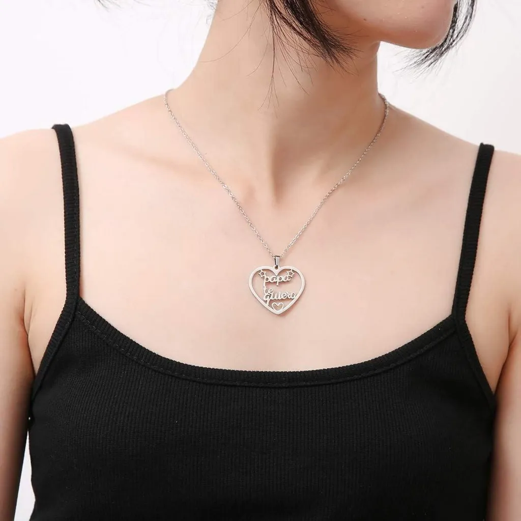 Collana mamma in acciaio inossidabile, regalo festa della mamma