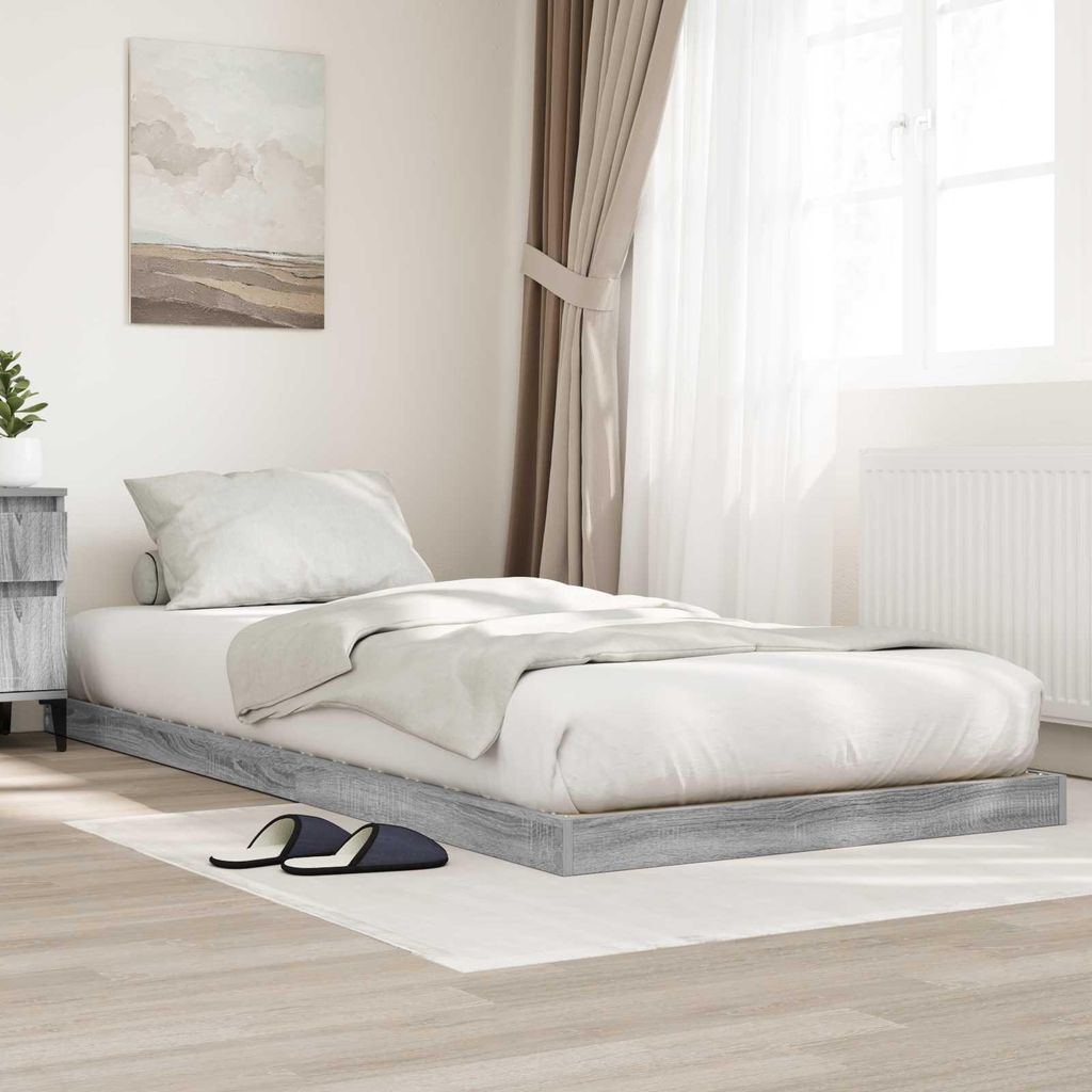 Eleganter Bodenbettrahmen - HOMMIE - Einzelbett - Moderne design - Sonoma 75 x 190 cm Holzwerkstoff GermanyMöbel 65967 - Klassische Betten