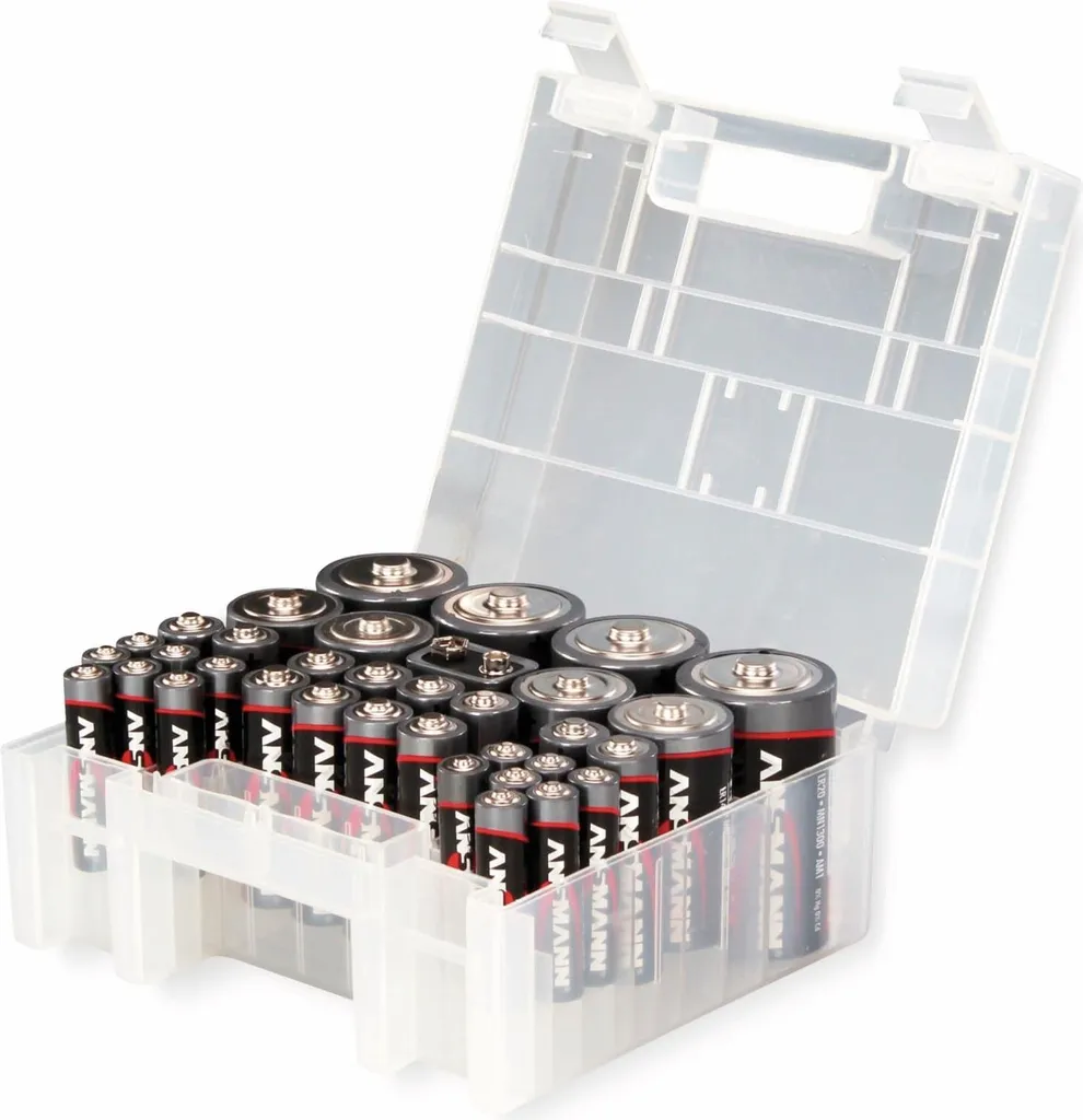 Piles Alcalines Multi-formats AA AA C D 9V Ansmann 1520-0004 Rouges