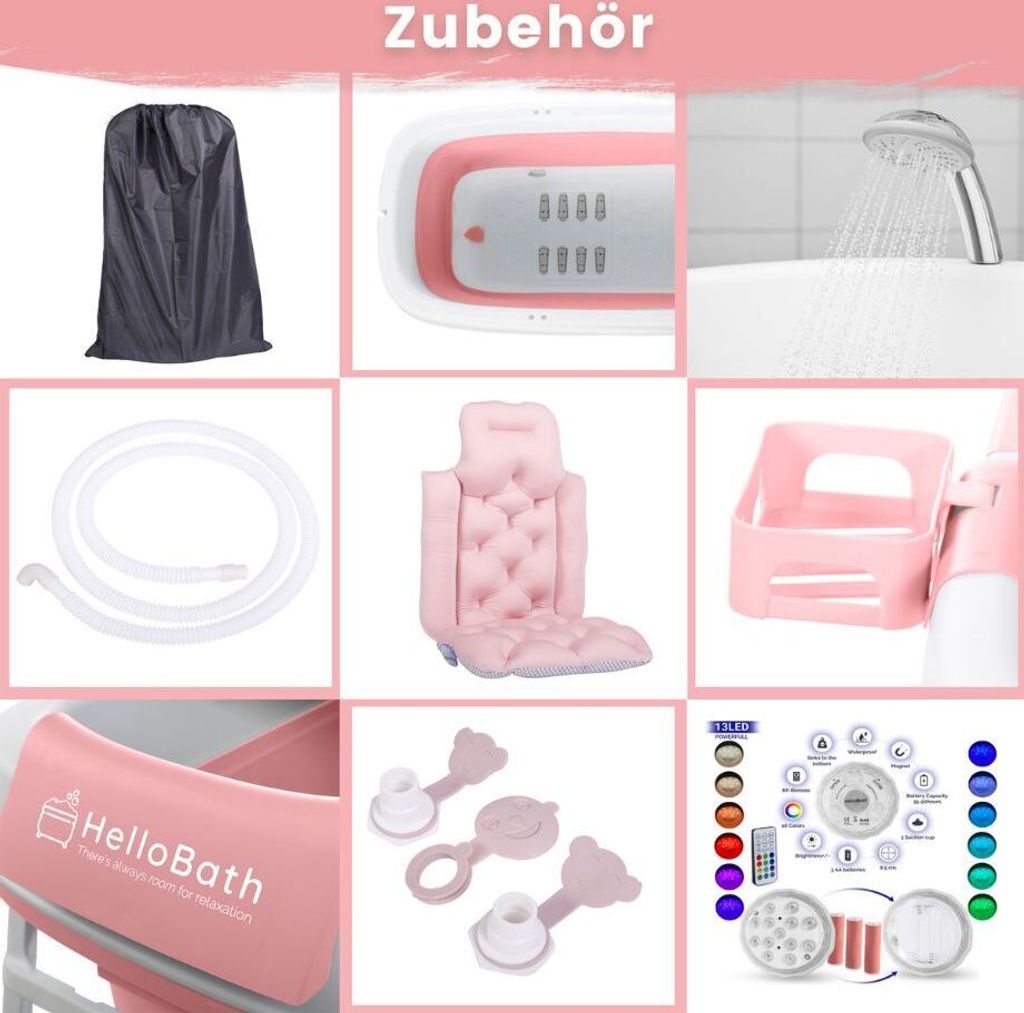 HelloBath® Faltbare Badewanne für Erwachsene XL, Produktbild 6