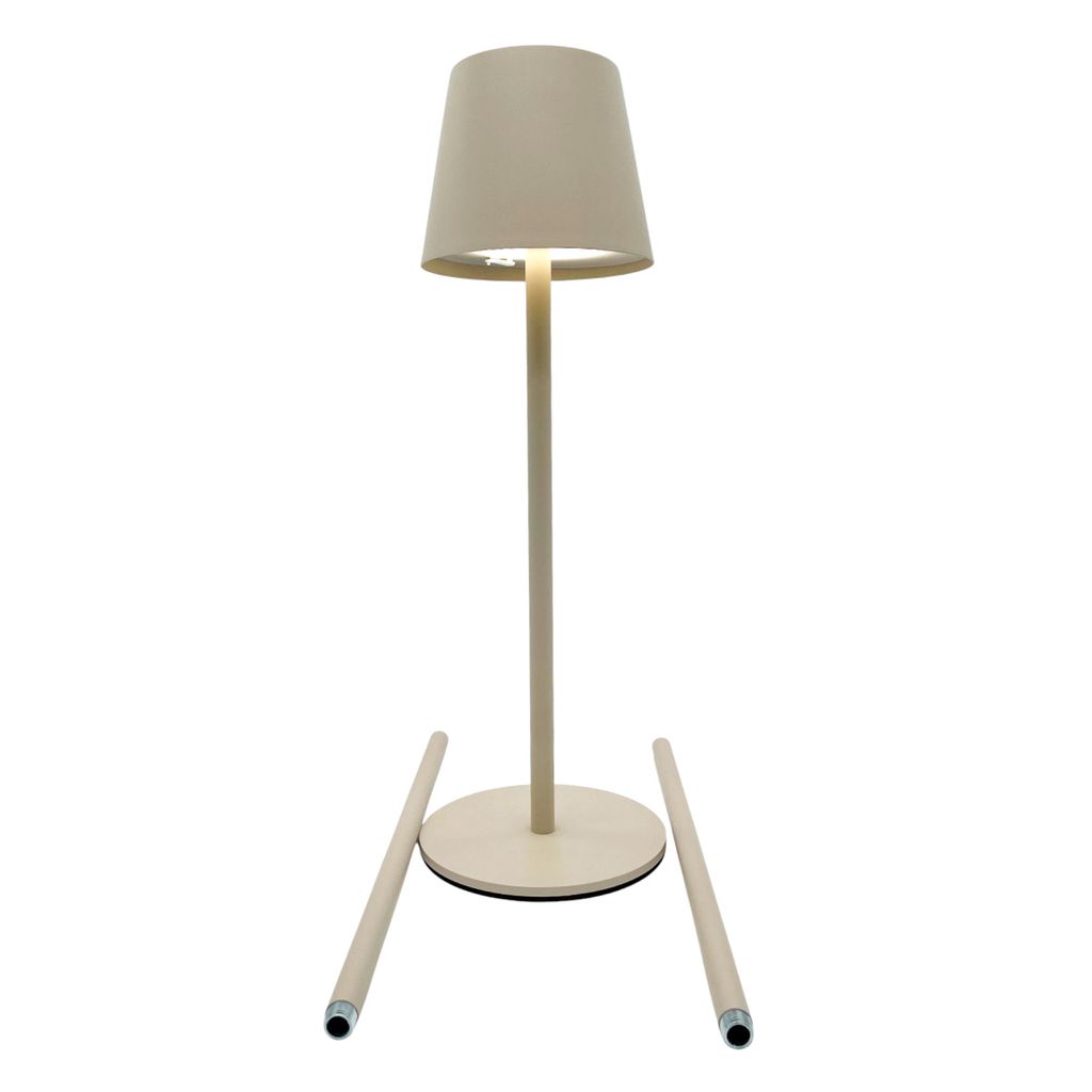 Anna's Collection LED Standleuchte sand creme Outdoor usb dimmbar 47/83/120cm touch
