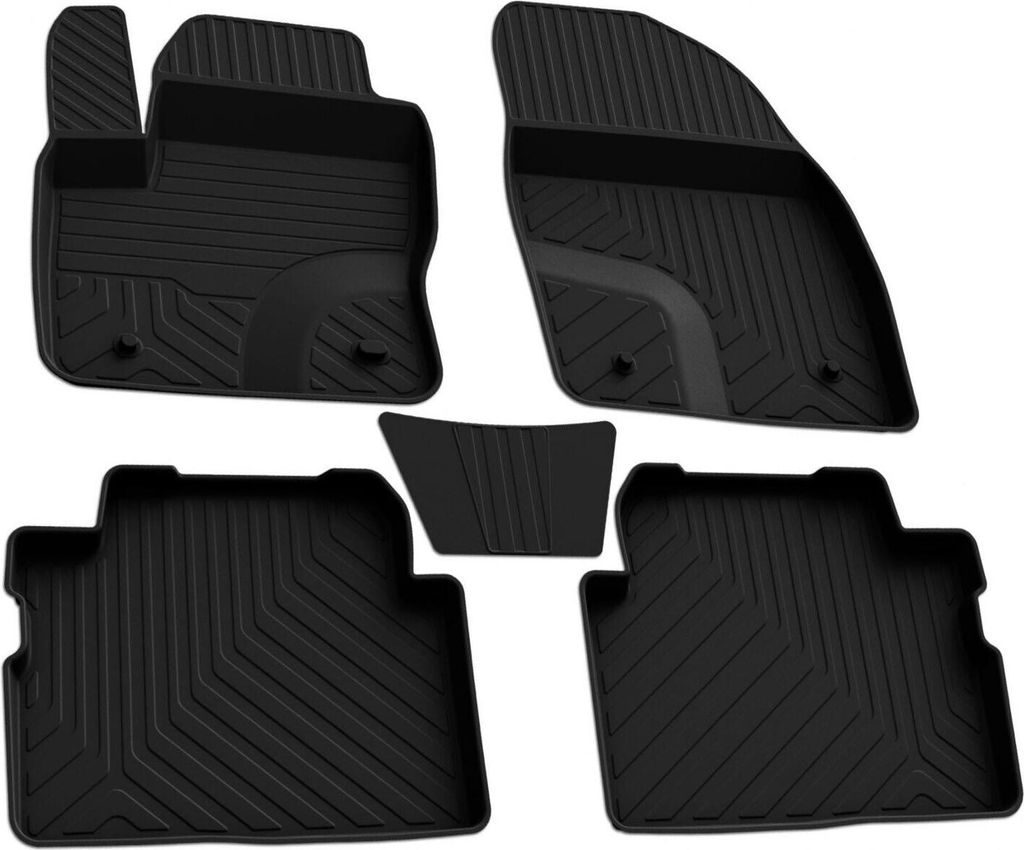 Fußmatten 3D Automatten Gummimatten für Ford Focus C-Max 2002-2010 Schwarz 4x