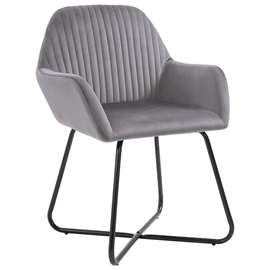Sedie vidaXL Velluto Grigio 2 pz | L'Eleganza Accessibile per la tua Casa