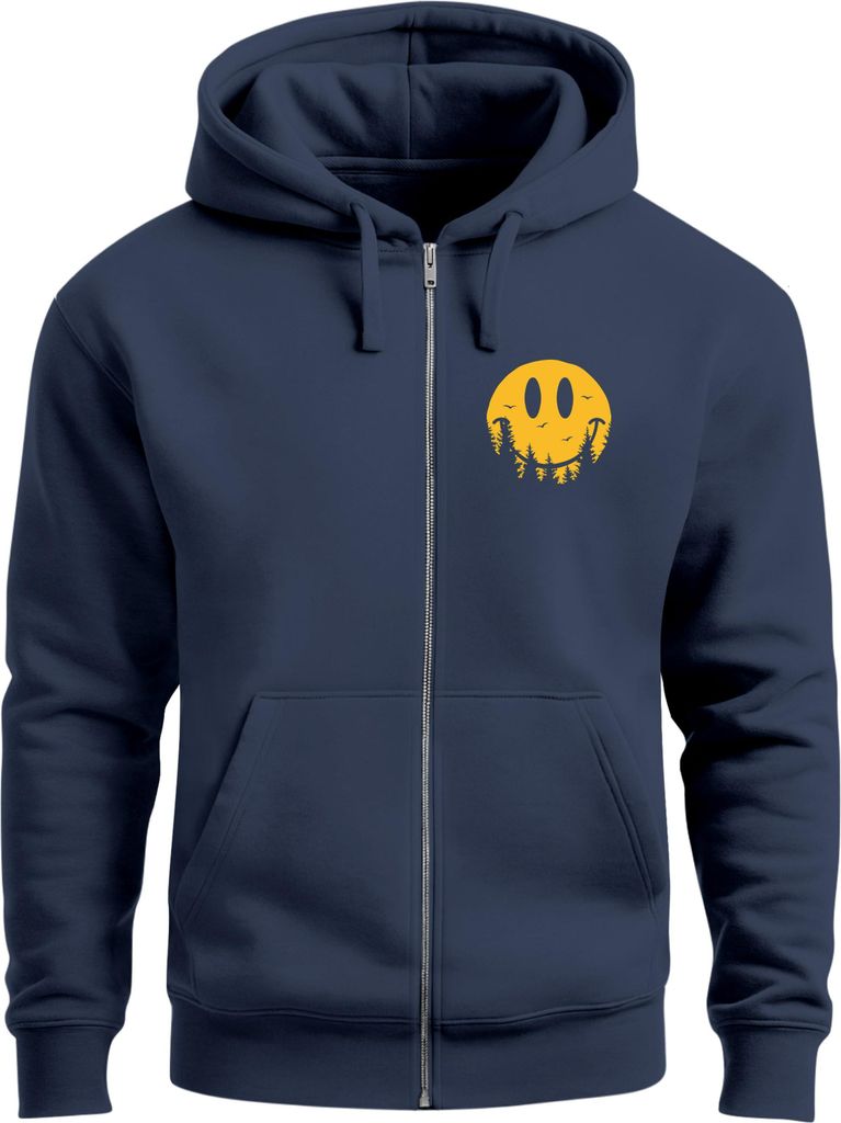 Herren Sweatjacke mit Kapuze Print Aufdruck Motiv Zipjacke Zip-Hoodie Männer Fashion Streetstyle Neverless