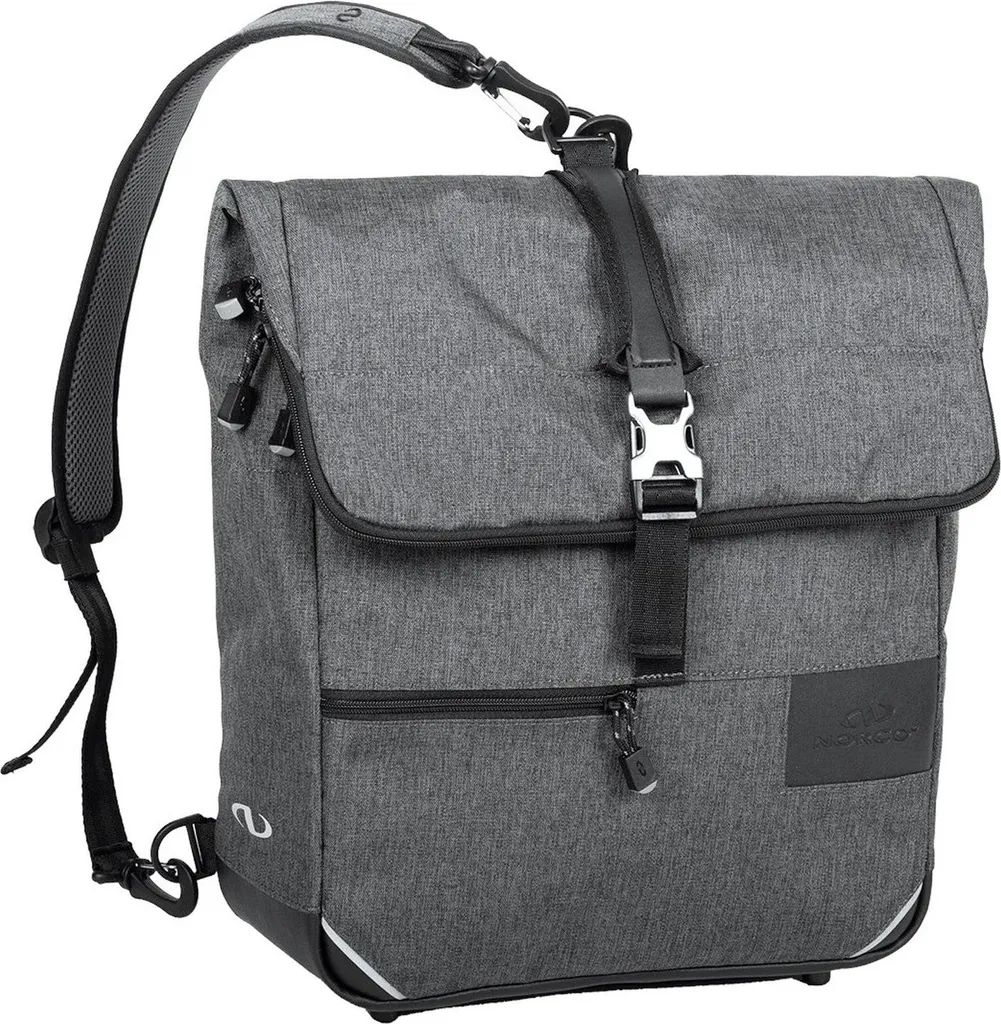 Sac à dos vélo anti-transpiration Portree 16 gris tweed KLICKfix 38 cm