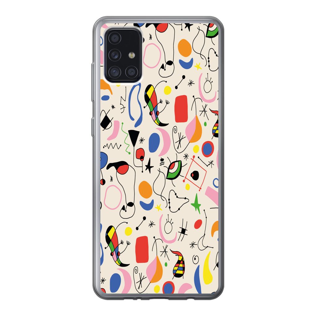 MuchoWow Handyhülle Schutzhülle Hülle für Samsung Galaxy A52 5G Muster - Abstrakt - Kunst Silikon Softcase Handy Hülle - Umschlag