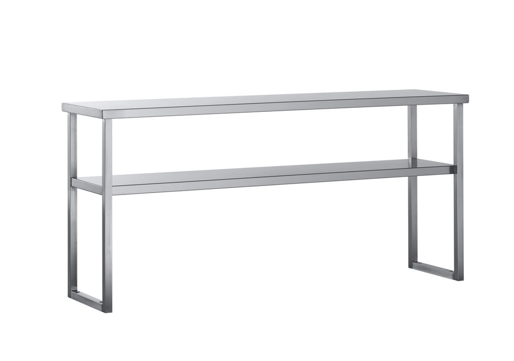 Aufsatzbord 2-fach, B 1600 x T 350 x H 650 mm