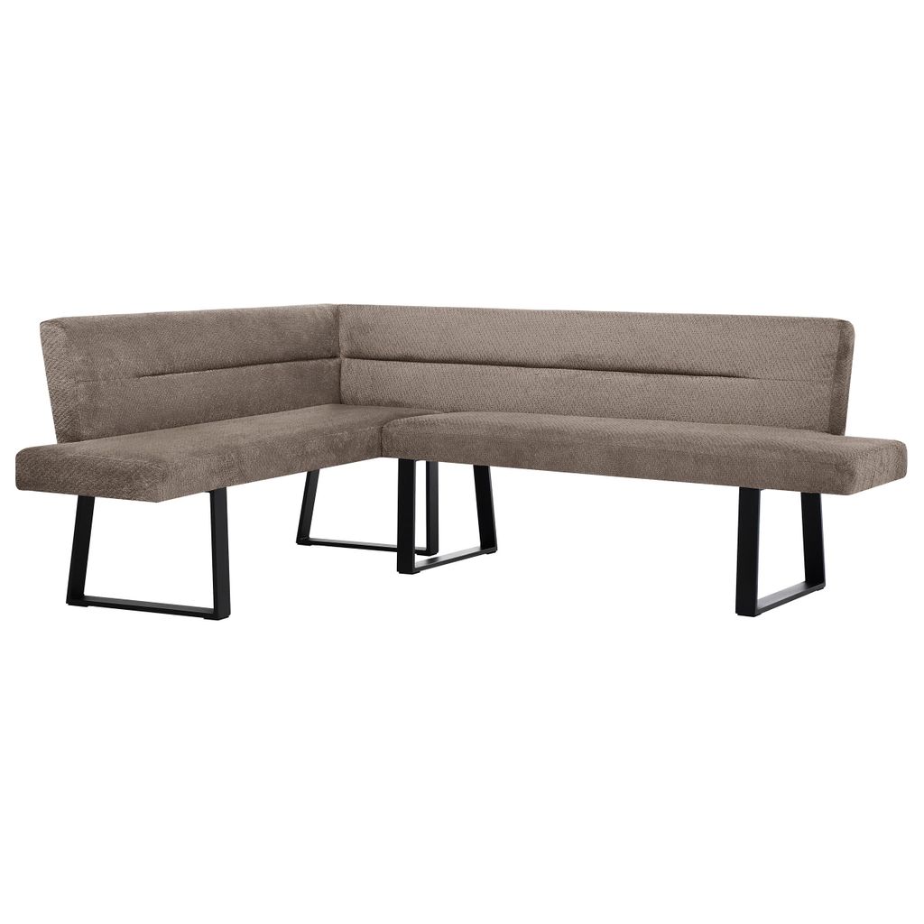 BEAUTYSOFA | Eckbank CRESTO Cappuccino Links, Polsterbank Produktbild 