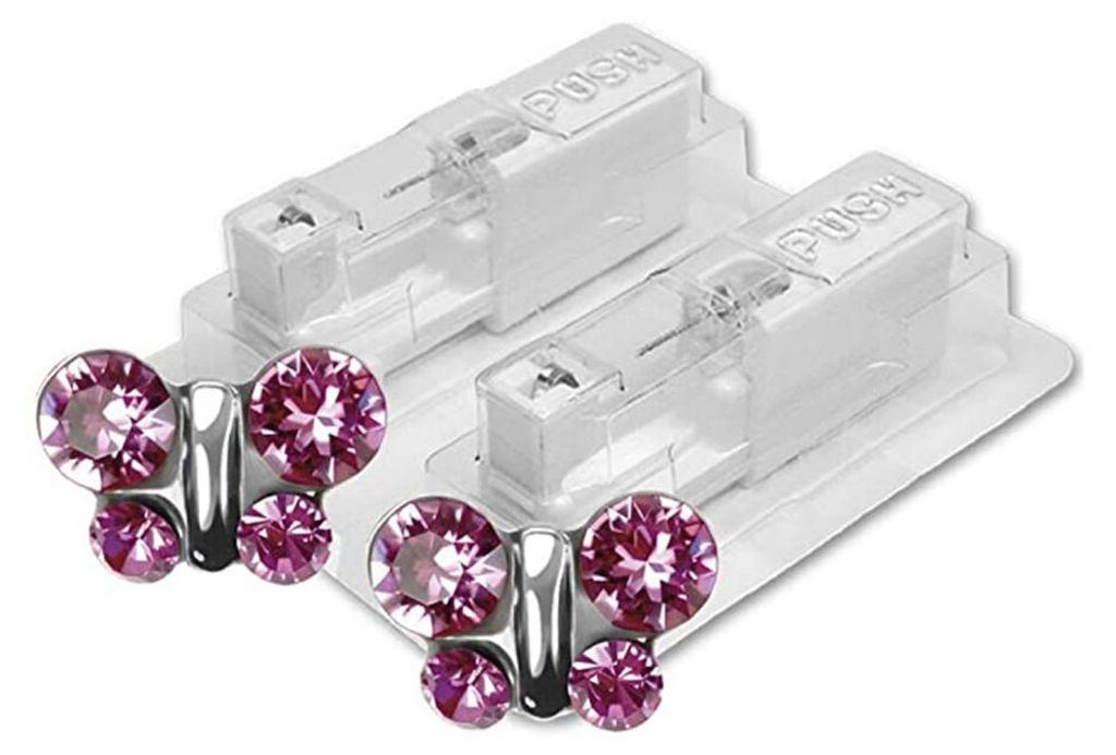 Studex Erstohrstecker System 75 weiß Schmetterling mit Produktbild 