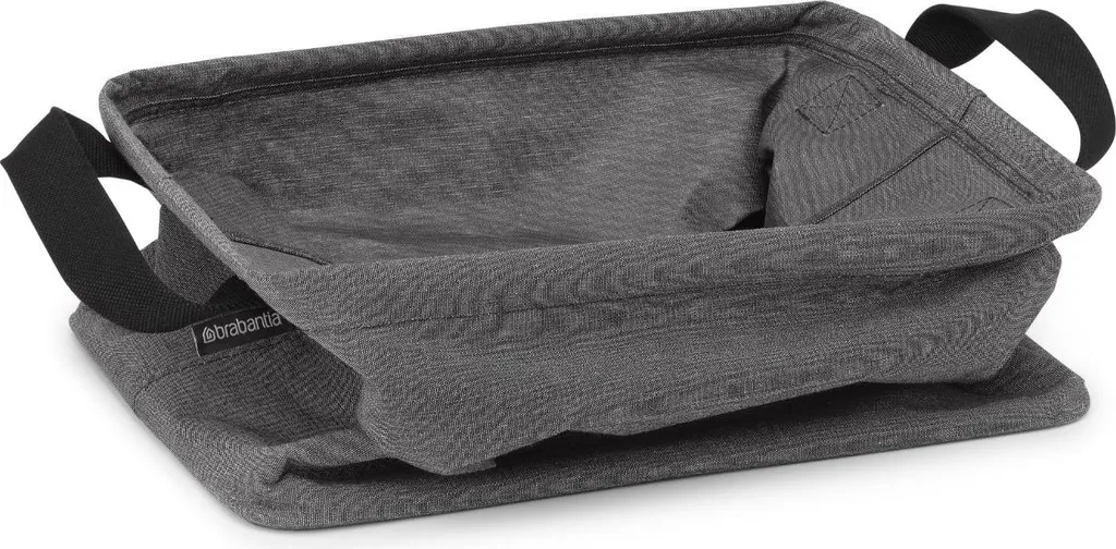 Panier à linge 35L pliable et compact - Bac à linge robuste en noir - 2