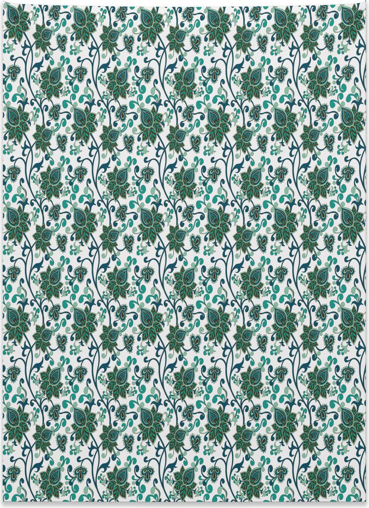 Abakuhaus asiatisch Wandteppich, Östliches Blumenmuster aus Weiches Mikrofaser Stoff Kein Verblassen Klare Farben Waschbar, 110 x 150 cm, Benzinbl...