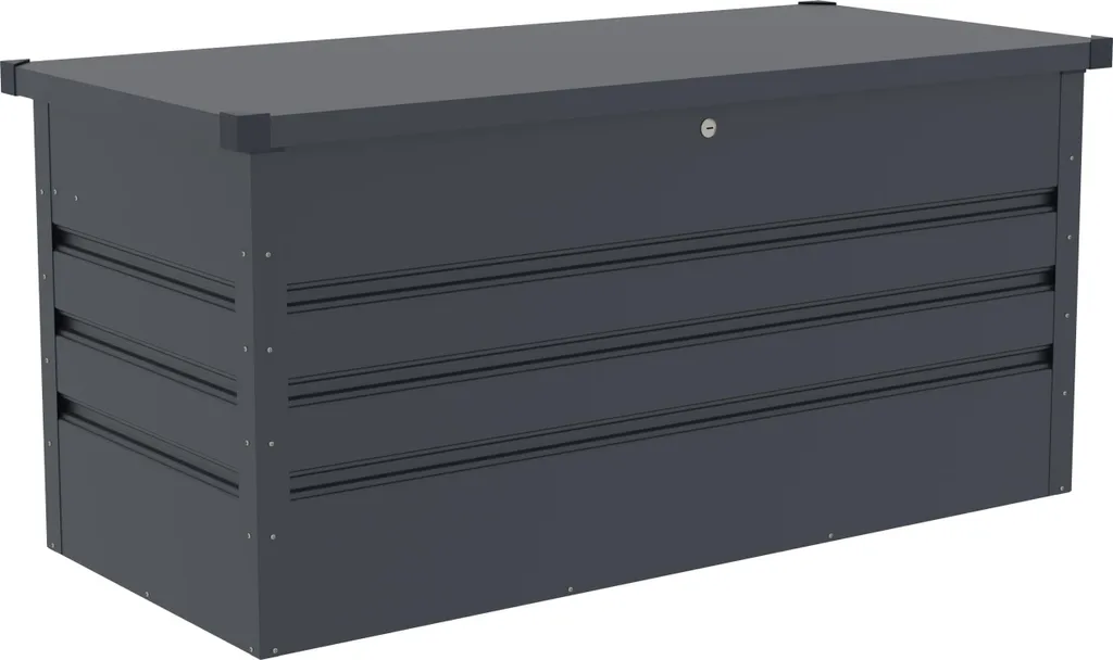 Bac à fleurs G21 Denver 280 L en métal gris anthracite grand format