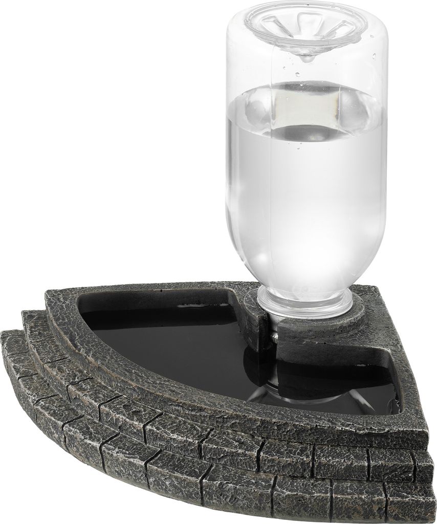 Navaris Reptilien Wasserspender - Großes Volumen 400 ml - Terrarium Deko - Für Schildkröten, Echsen, Geckos - Reptilien Zubehör - Sepiaschalen -