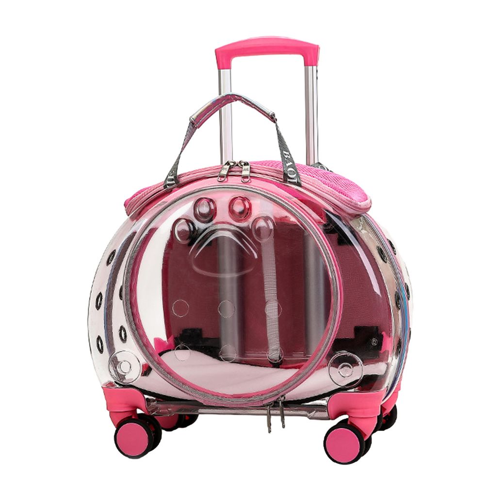 Trolley für Haustiere, klare Belüftungslöcher, leise Räder, Produktbild 