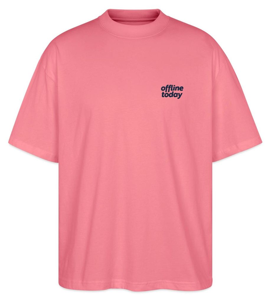 Spreadshirt Stickmotiv Offline Today Heute Offline Oversize Uni T-Shirt, 3XL, Pink
