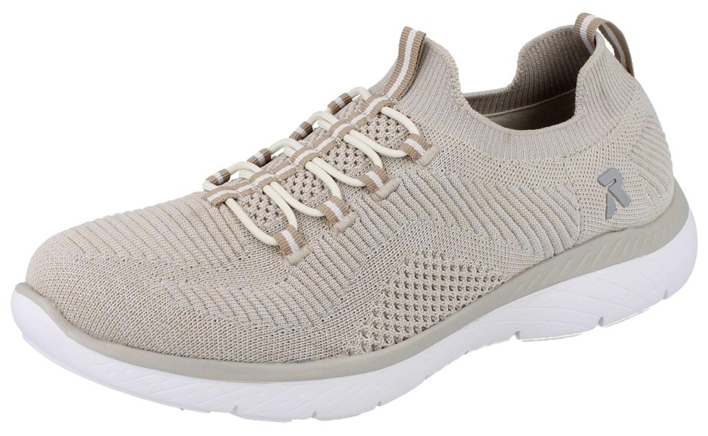 RIEKER Damen Socken Schlupf Sneaker beige Textil vegan - Produktbild 