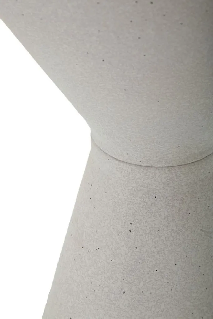 Table d'Appoint Ronde Blanche en Métal Mauro Ferretti Double Surface