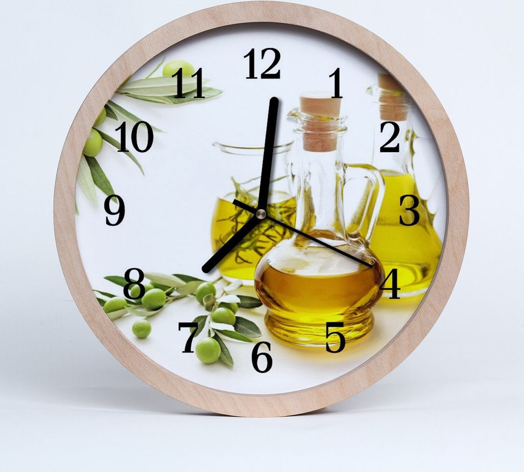 Holzuhr 20fi cm wanduhr - Öl Runde