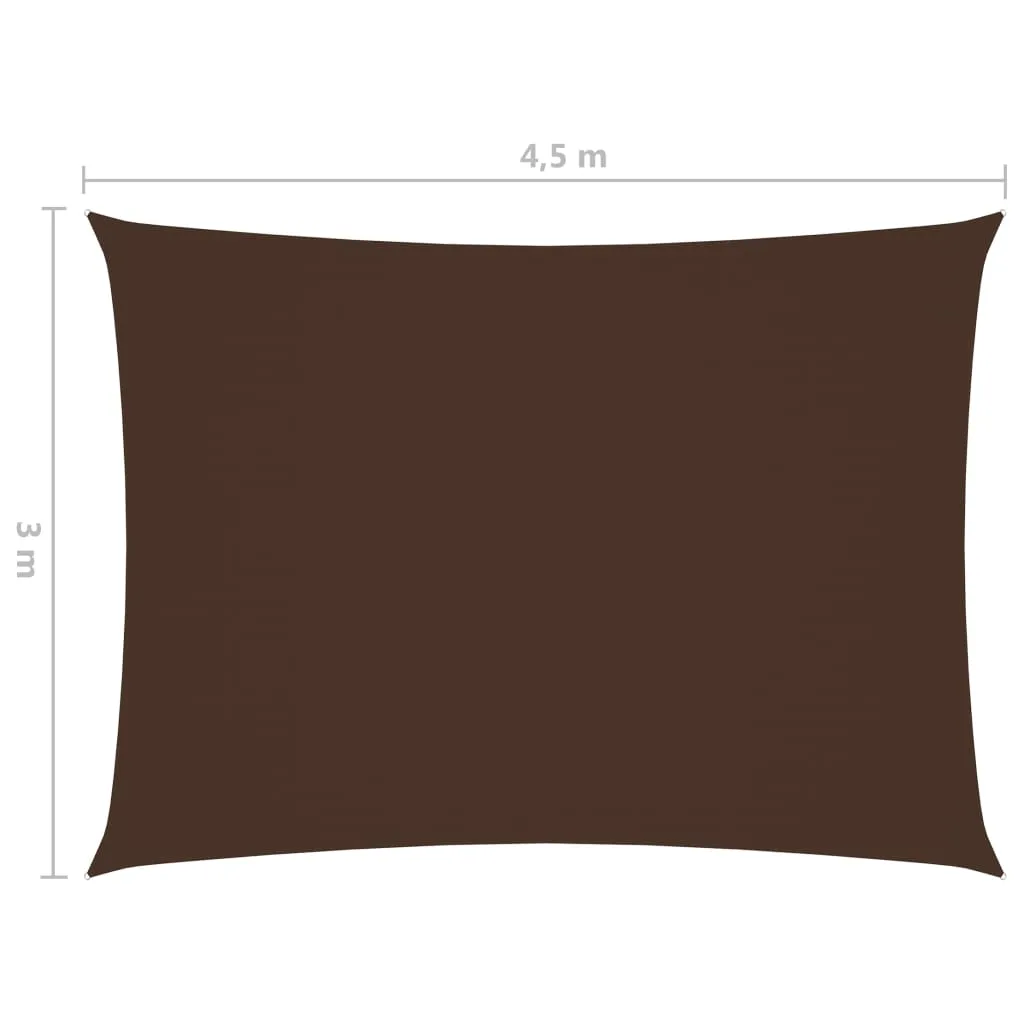 vidaXL Sun Sail Oxford Tessuto rettangolare 3x4,5 m Marrone - 14