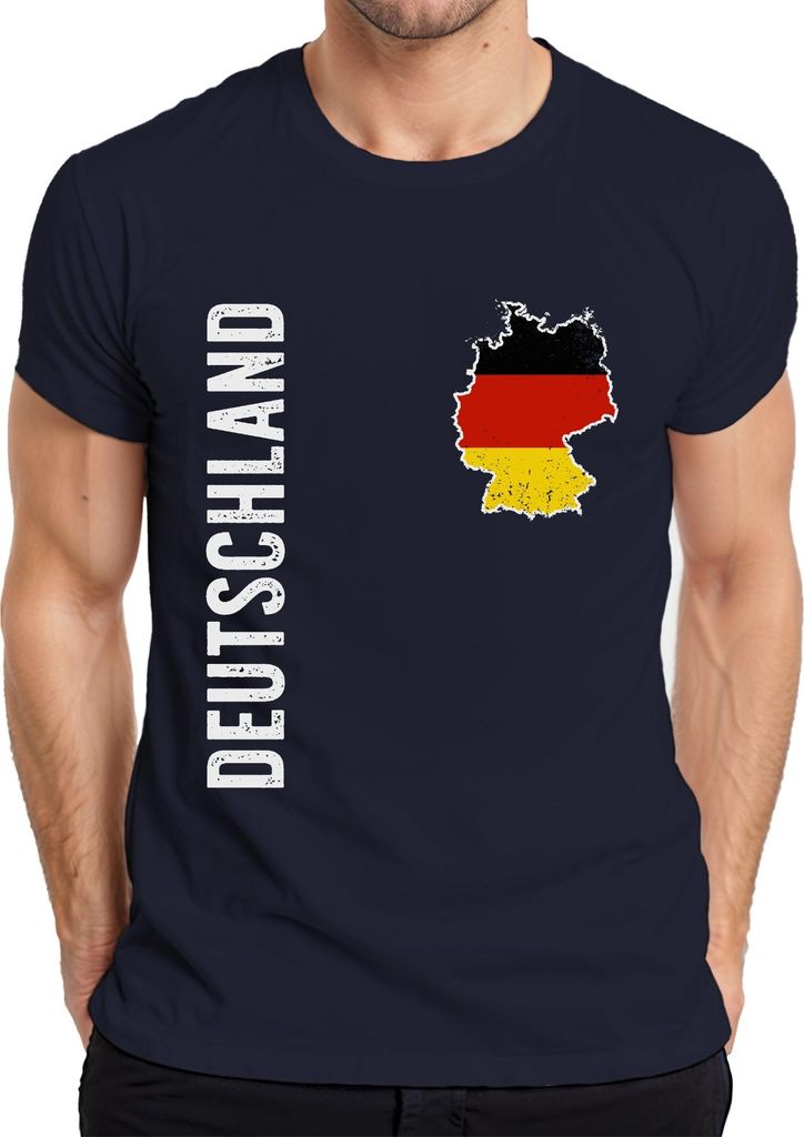 Deutschland Flagge Fußballer WM 2026 Weltmeisterschaft Trikot Herren T-Shirt, Navy, M