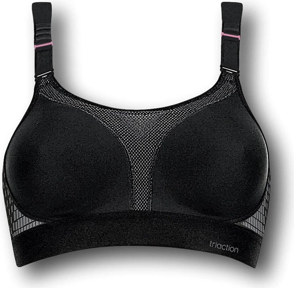 Triumph Black Triaction Extreme Lite N Soft Sport-BH ohne Bügel, Größe 70D