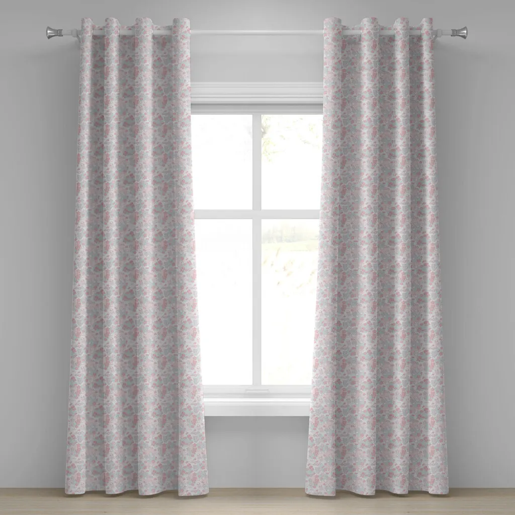 Paire de rideaux décoratifs chambre enfant design japonais 280x175 cm