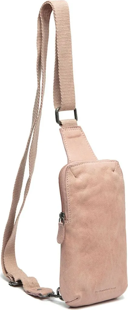 Sac bandoulière cuir rose léger et spacieux Cambridge Crossbodybag Rose