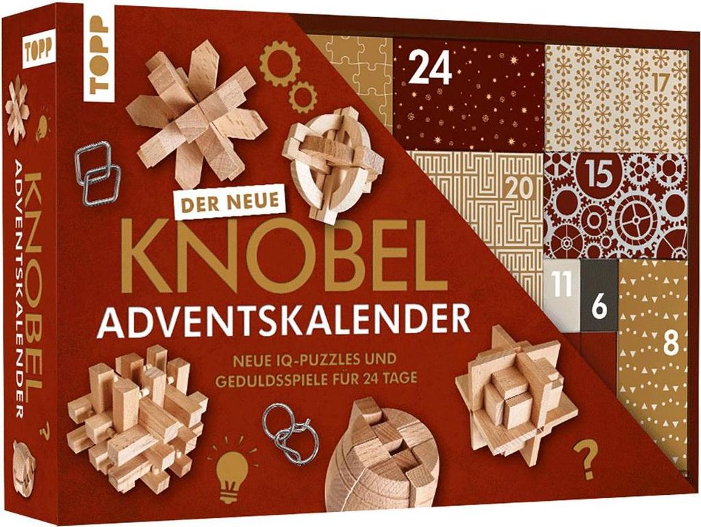 Knobelspiel-Adventskalender - Neue IQ-Puzzles und Produktbild 