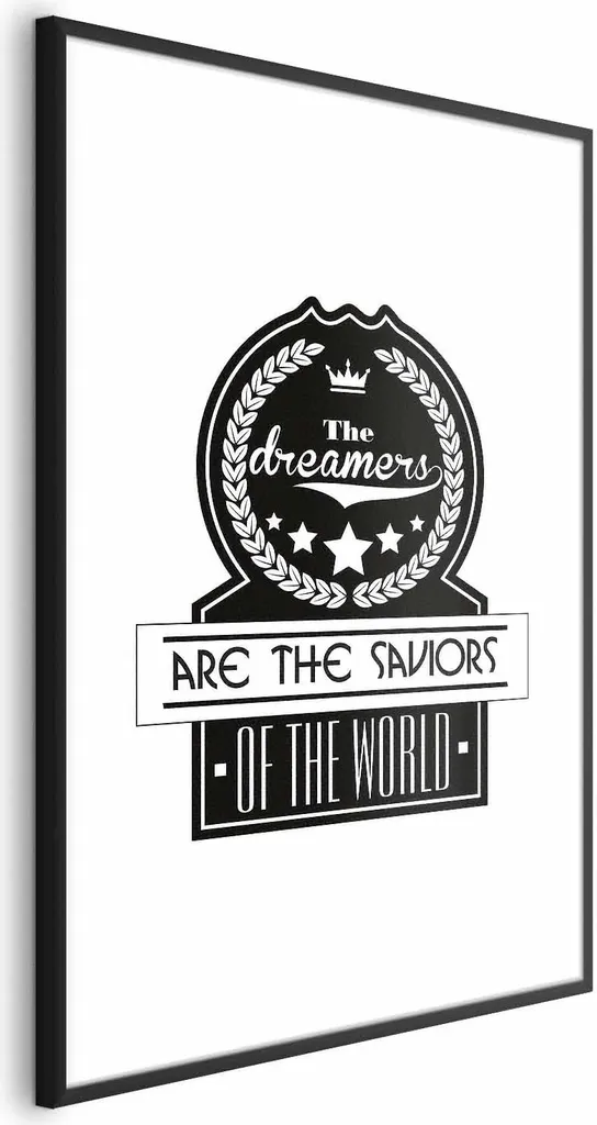 Wall Art Dreamers 40x60 cm con Cornice Nera e Margine - Poster Top