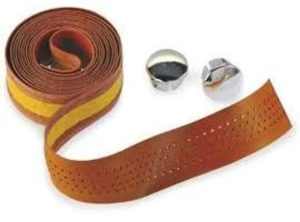 Selle cuir véritable marron clair Monte Grappa finition artisanale