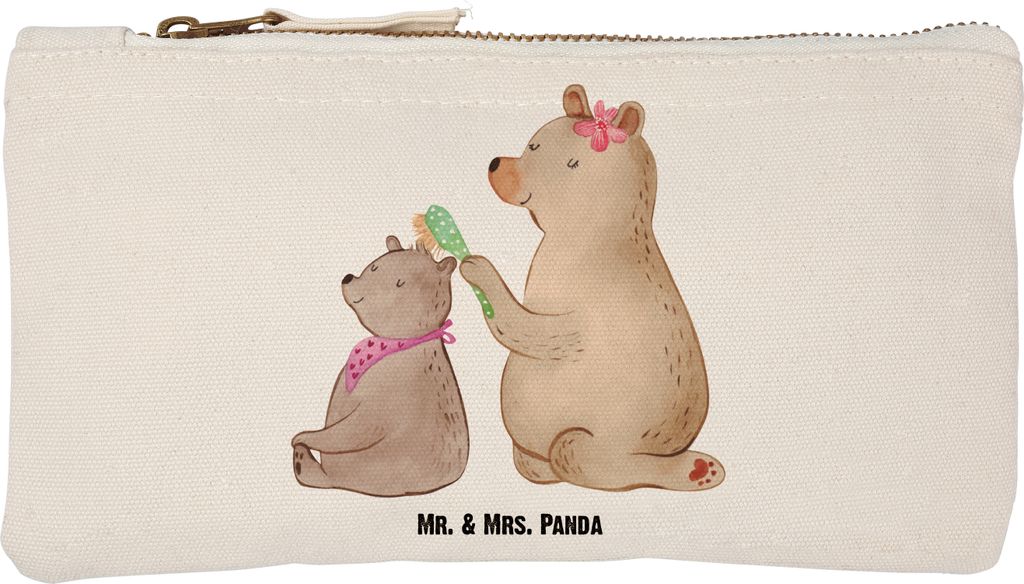 Mr. & Mrs. Panda Federmappe Bär Kind Größe S Klein - Weiß - Geschenk, Muttertag, Etui, kosmetiktäschchen, Tochter, Schlampermäppchen, Kosmeti...