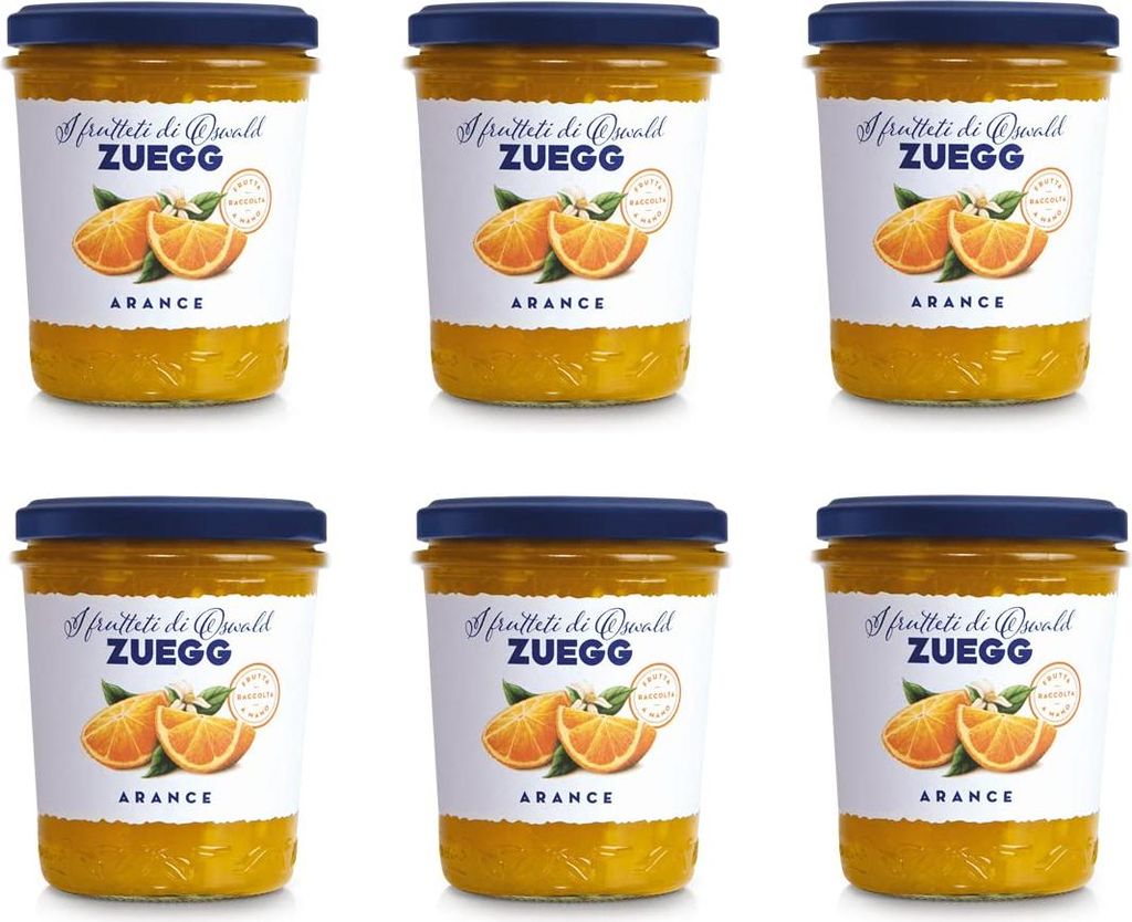 6x Zuegg Marmellata di Arance Orangenmarmelade handgepflücktes Obst 330g