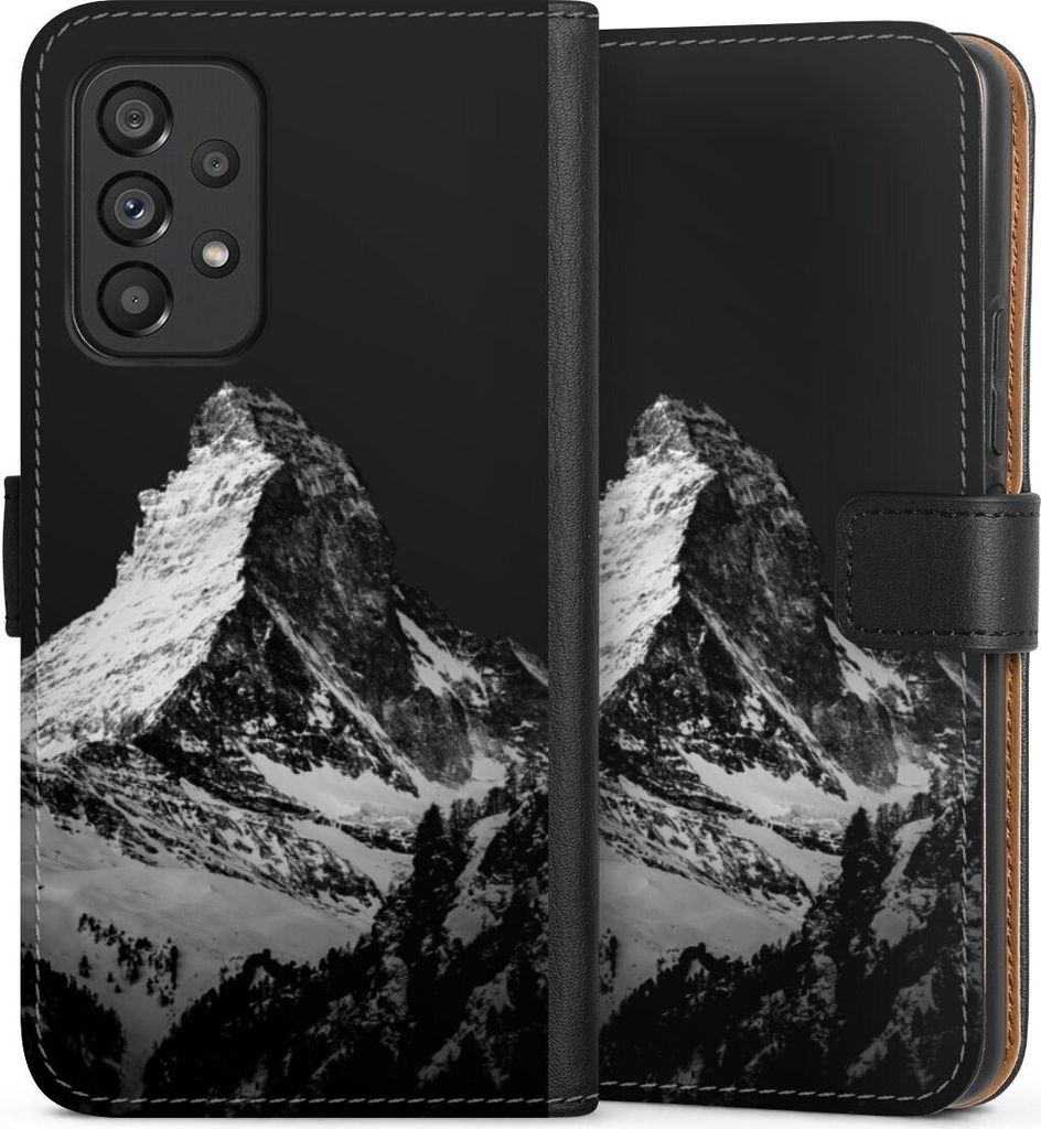 DeinDesign Klapphülle für Samsung Galaxy A53 5G Handytasche Lederhülle Tasche Alpspitze Berg Schnee