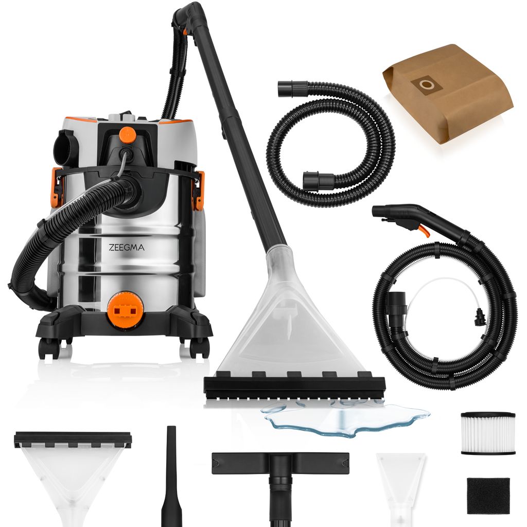 Zeegma Waschsauger Zonder Pro Aqua 1400 W Wassertank HEPA filter Silver