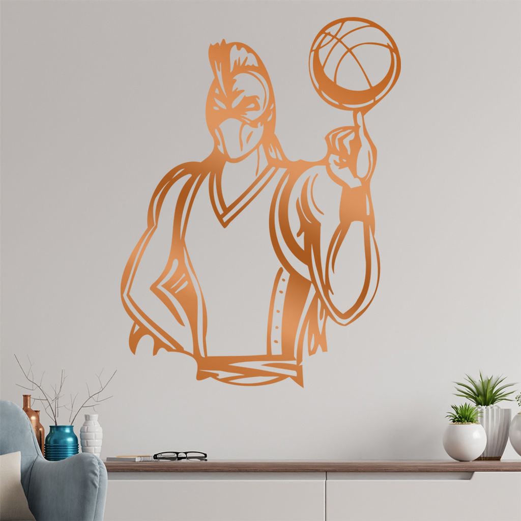 Basketball Krieger Wandtattoo in 6 Größen - Wandaufkleber Wall Sticker - Dekoration, Küche, Wohnzimmer, Schlafzimmer, Badezimmer