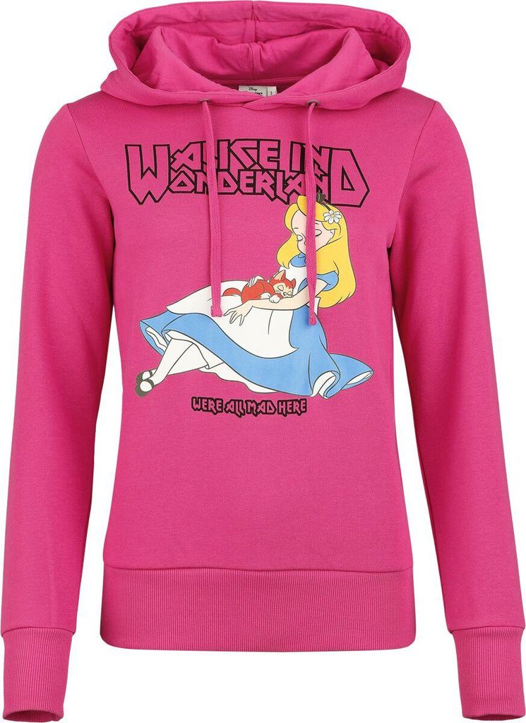 Alice im Wunderland Kapuzenpullover Damen We're All Mad Here pink XXL