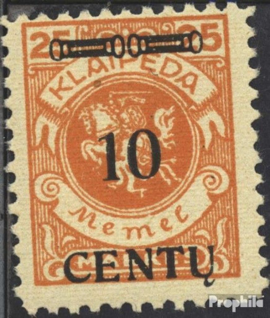 Briefmarken Memelgebiet 1923 Mi 169 gestempelt Aushilfsausgabe