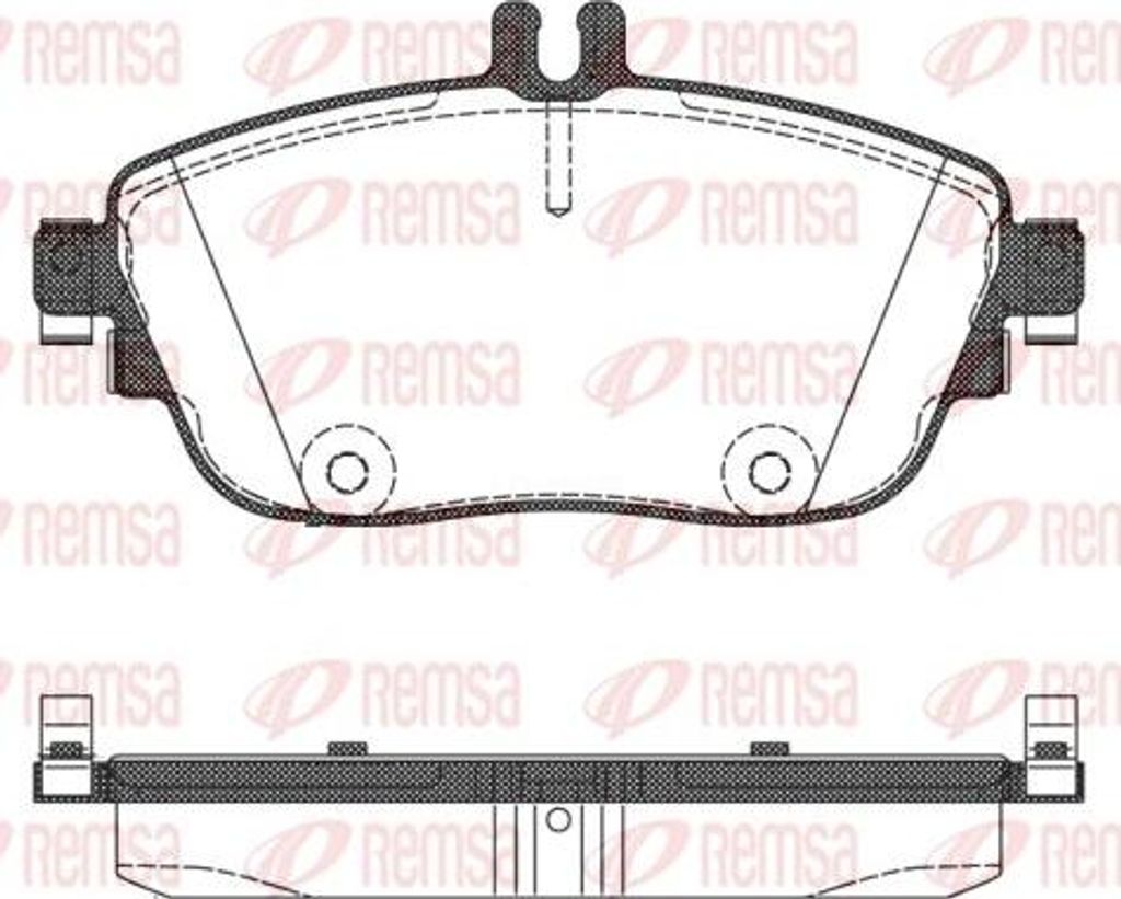 REMSA 1485.08 Bremsbelagsatz, Scheibenbremse OE A0064204620 kompatibel mit A-Klasse, B-Klasse, CLA, GLA-Klasse