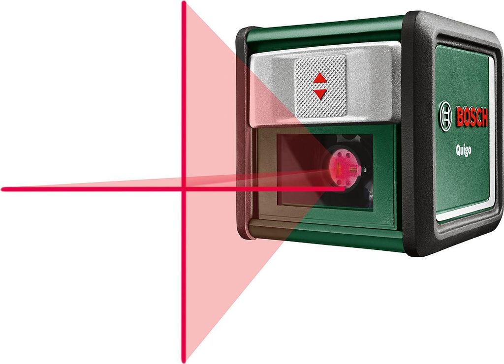 Bosch Kreuzlinien-Laser Quigo, incl. Adapter, Klemme, Batterien