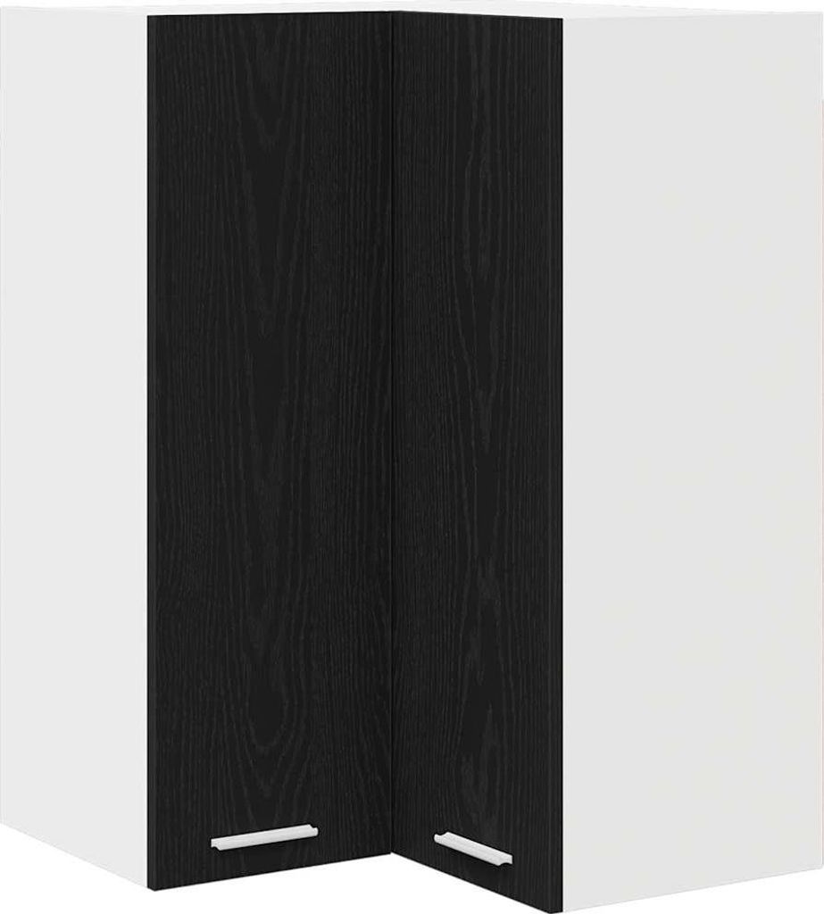 Hängeschrank Schwarze Eiche und Weiß 57 x 57 x 80 cm