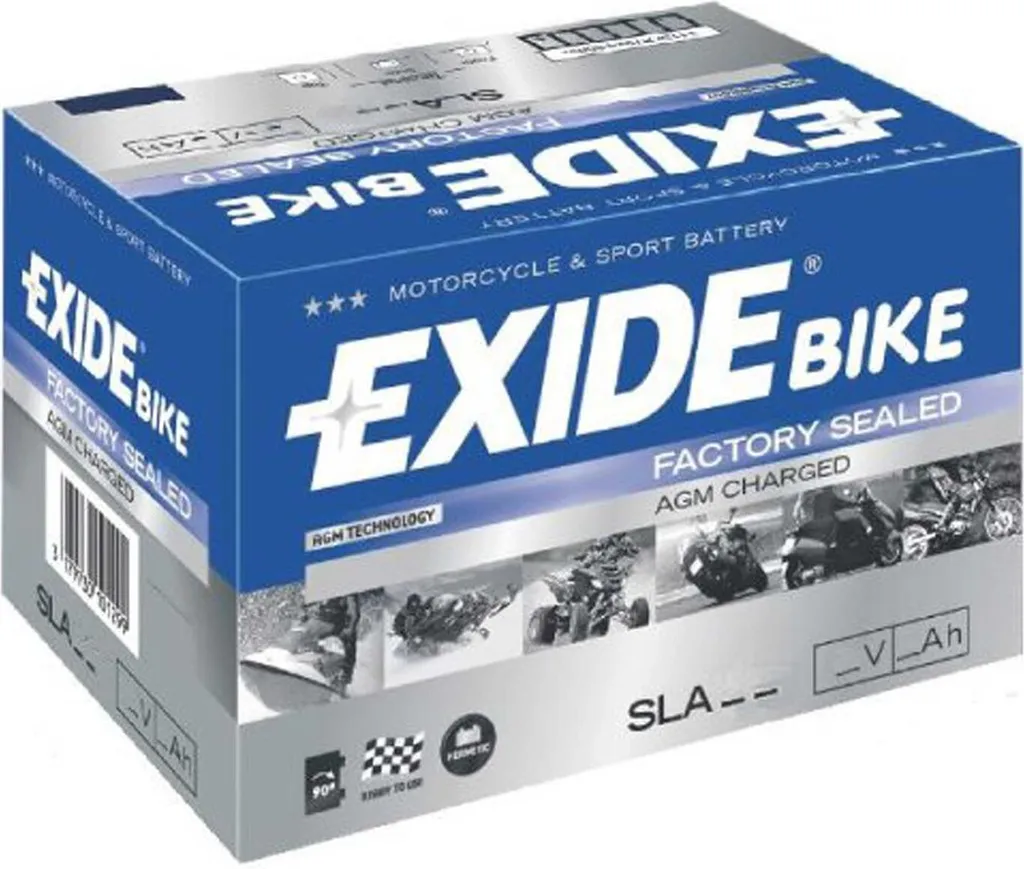 Batterie Exide G12-16 Gel pour Moto et Loisirs Standard Din 51616