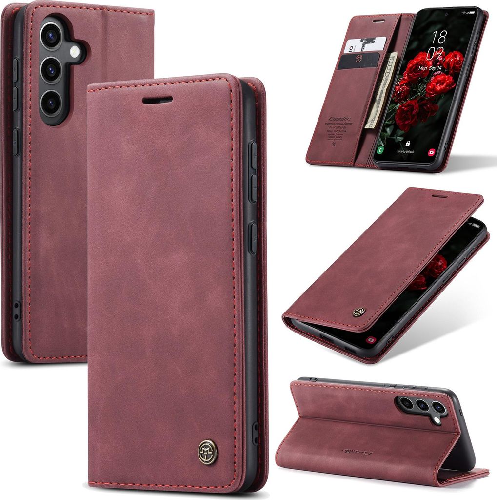 Samsung Galaxy S24 FE Hülle - CaseMe 013 Klapphülle - Bordeaux