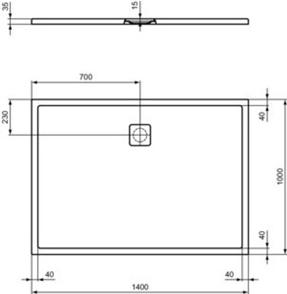 IDEAL STANDARD T5532FO Brausewanne Ultra Flat Evo