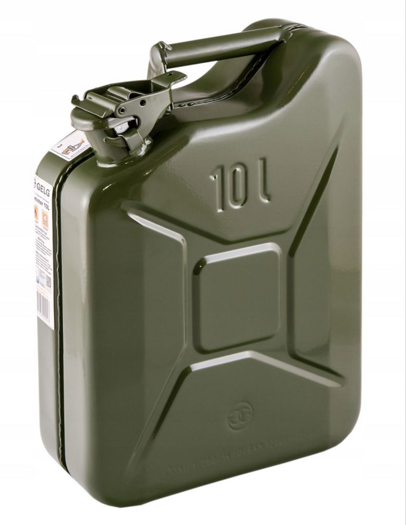 10L Edelstahl Reservekanister Benzinkanister Metallkanister Fuel Tank mit  Rohr