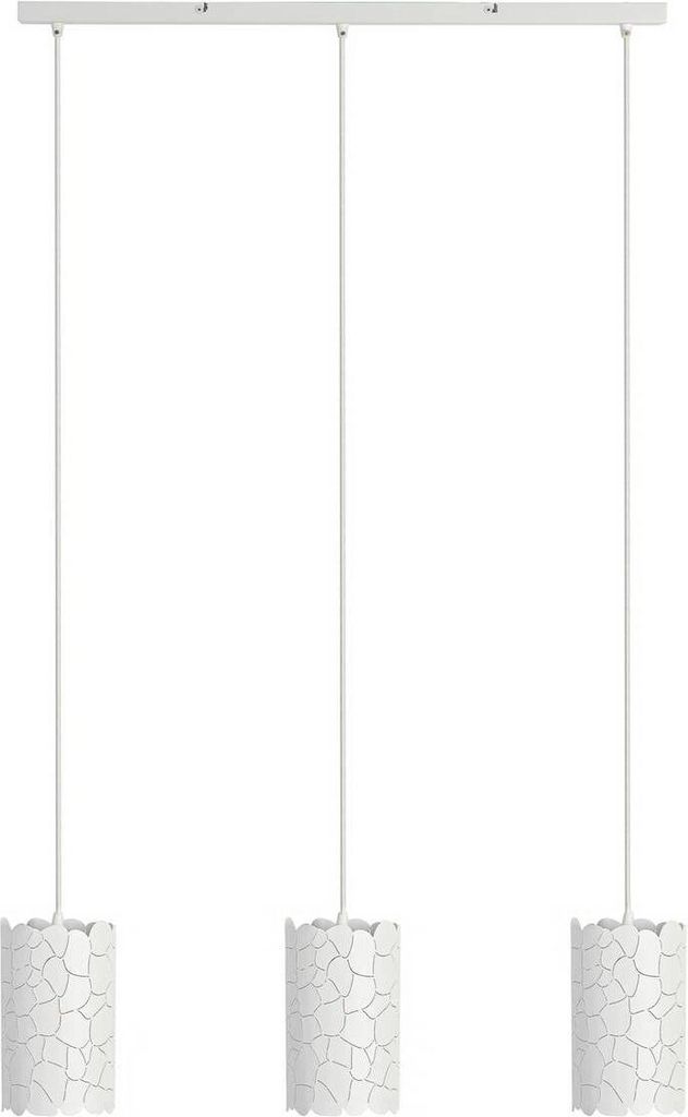 Lindby Hängeleuchte Aralena, weiß, 3-flg., Länge 92 cm