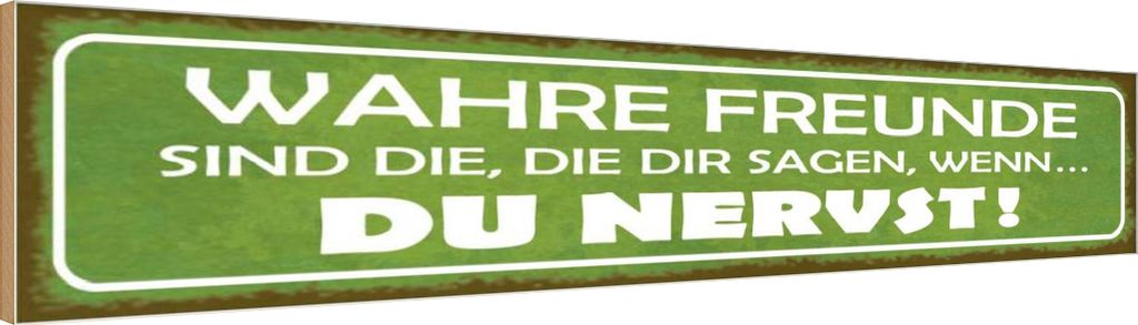 vianmo Holzschild 10x46 cm wahre Freunde sagen du nervst Familie