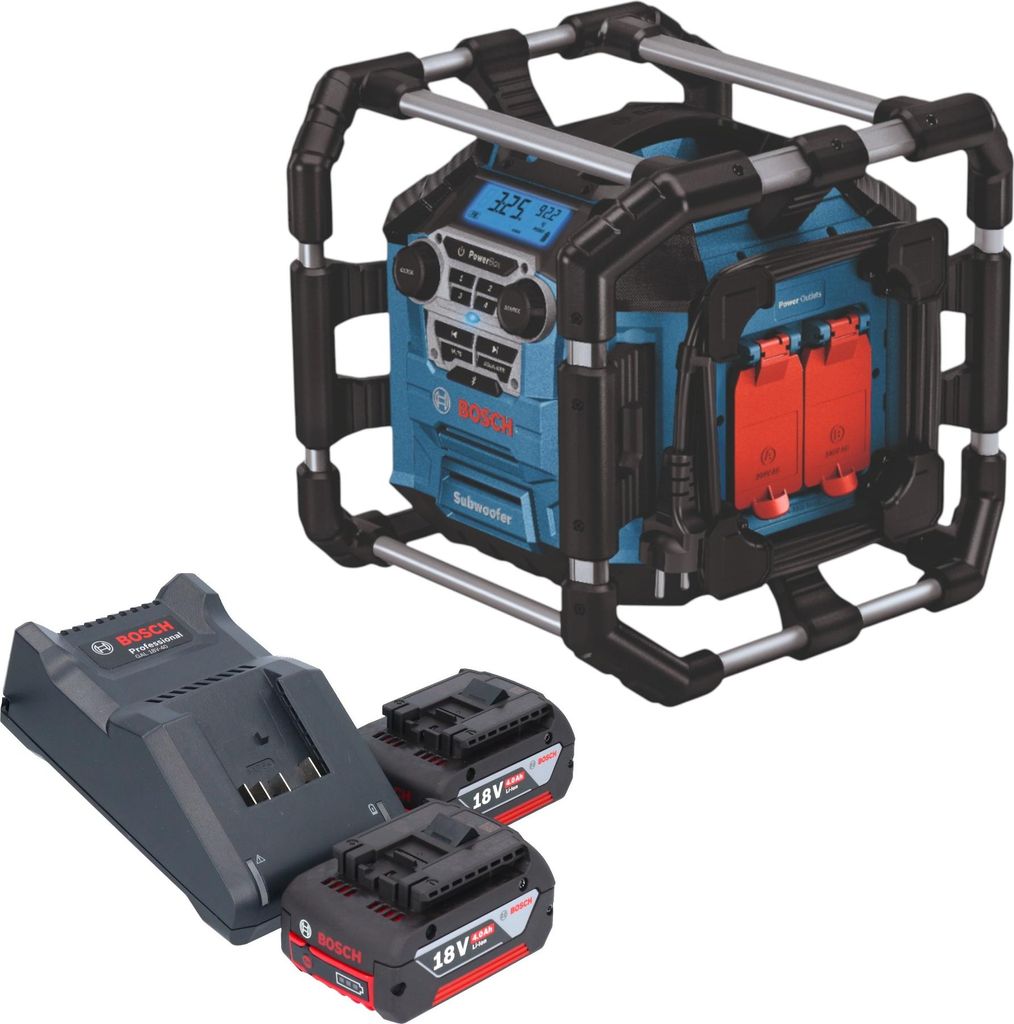 Bosch GPB 18V-5 C Professional Akku Radio 18 V Bluetooth + 2x Akku 4,0 Ah + Ladegerät