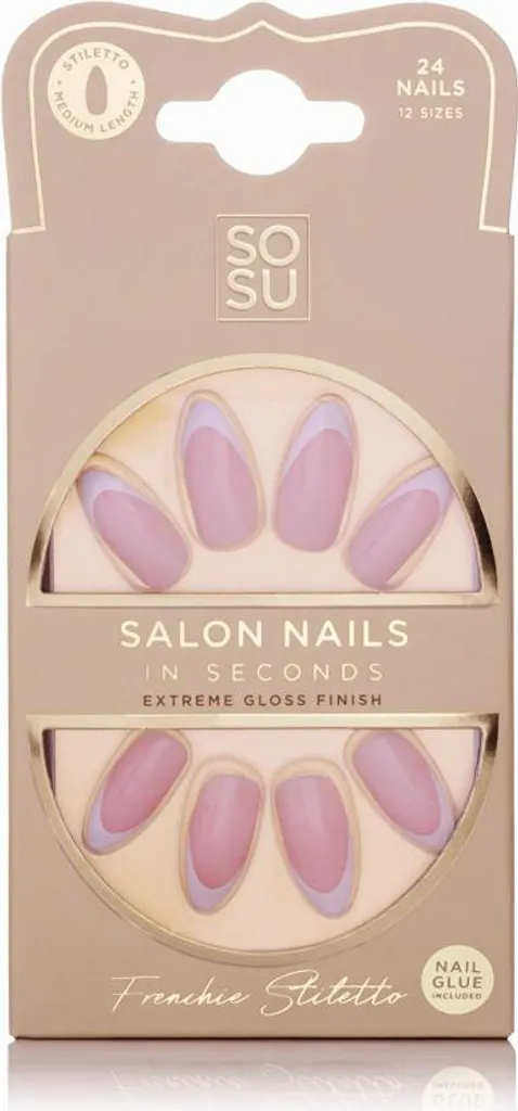 Ongles artificiels Frenchie pour mariage et soirées - 24 modèles