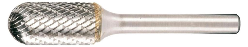 Hartmetallfräser, Form C Walzenrund / Zylinderwalze d1 6,0 mm, Schaftdurchmesser 6,0 mm Kreuzverzahnung